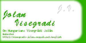 jolan visegradi business card